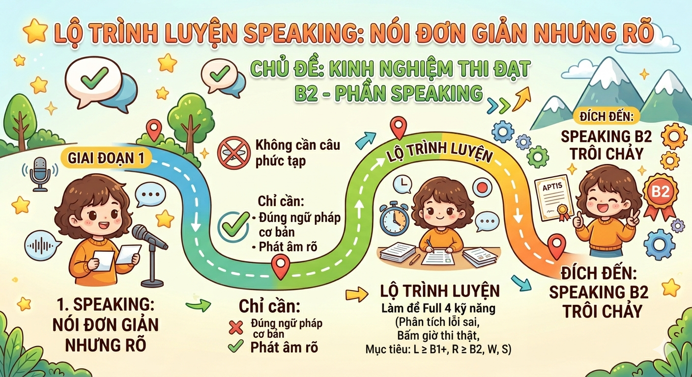 kỹ năng cần thiết để thi APTIS đạt B2