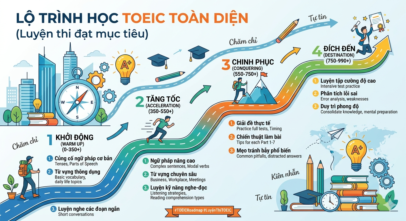 lo trinh toeic 0 den 600 cho nguoi moi