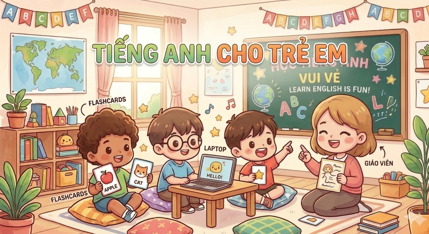 tieng anh thieu nhi hoc the nao de khong chan