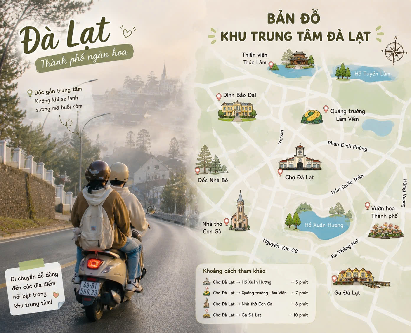 đường đi đến trung tâm tiếng Anh tại Đà Lạt