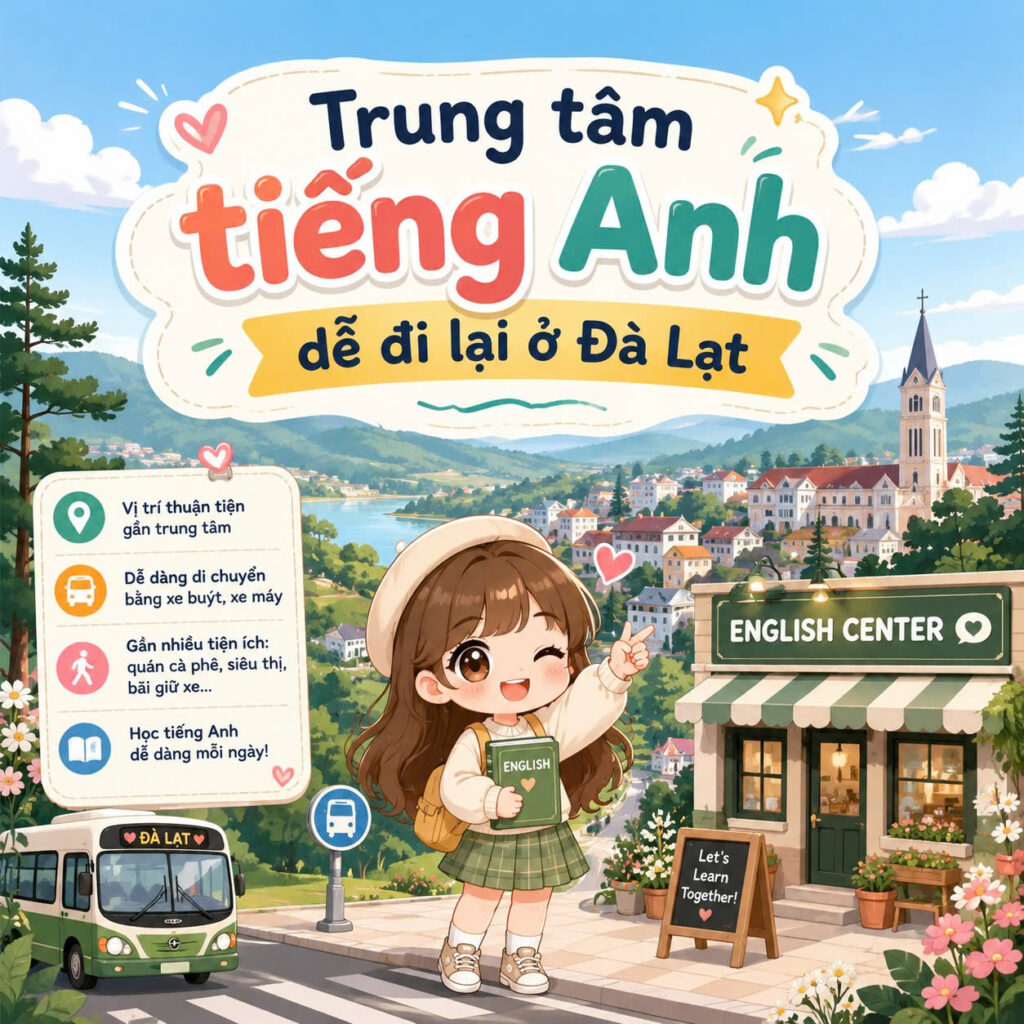 Top Trung Tâm Tiếng Anh Dễ Đi Lại Ở Đà Lạt Cho Học Sinh Và Người Đi Làm [Mới 2026]