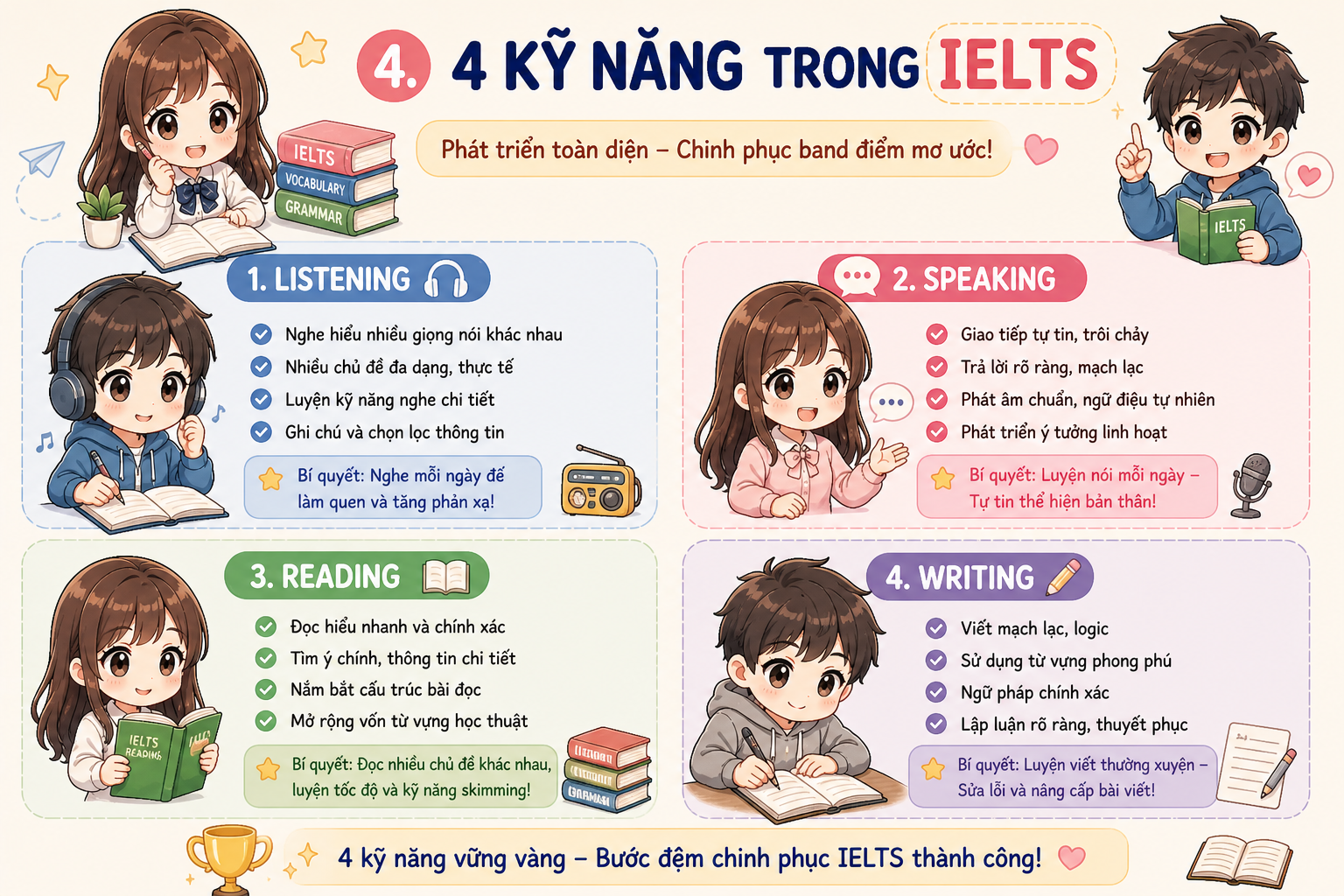 Lộ trình học IELTS từ cấp 3 chi tiết