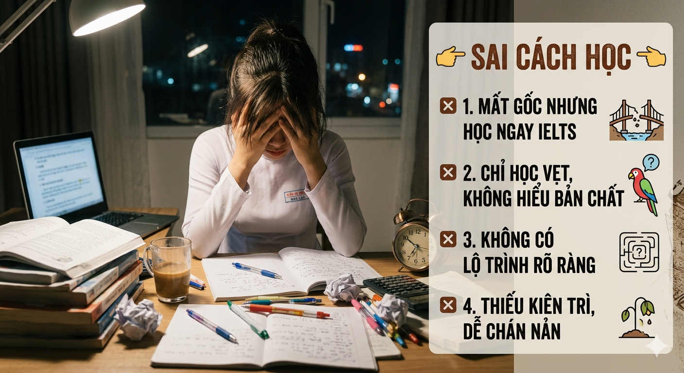 những sai lầm khi học ielts cấp 3 gây tốn tiền
