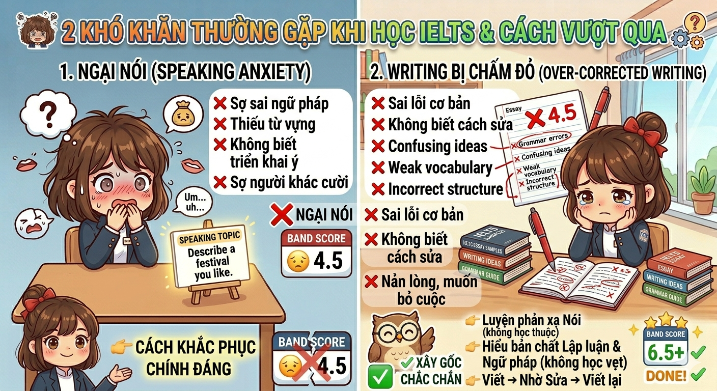 học ielts cấp 3 bỏ qua writing speaking