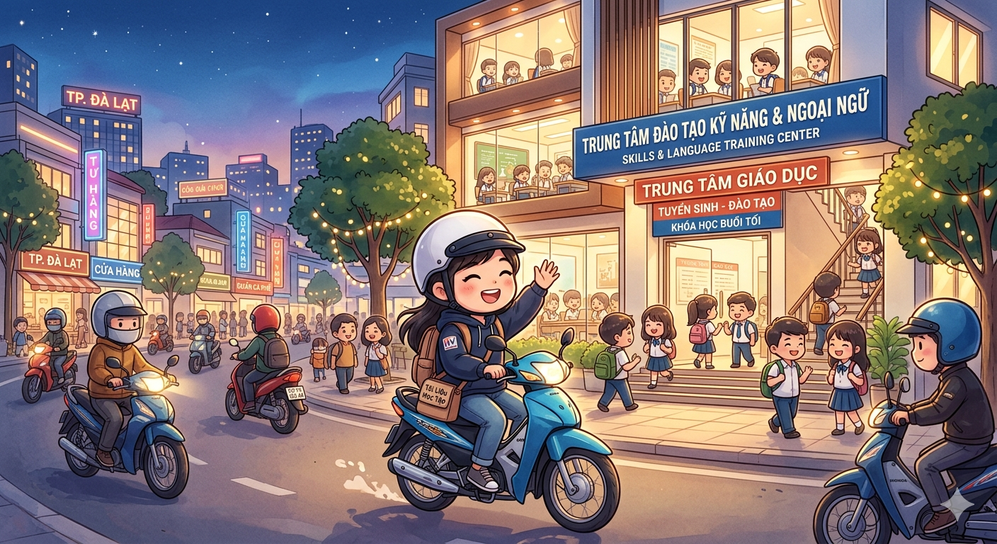 Học tiếng Anh buổi tối Đà Lạt thuận tiện di chuyển