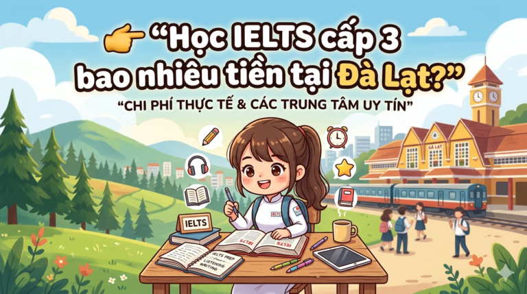 Học IELTS Cấp 3 Bao Nhiêu Tiền Tại Đà Lạt? Bảng Giá Mới Nhất 2026