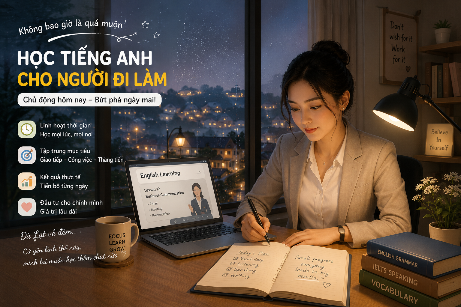 trung tâm tiếng Anh cho người đi làm tại Đà Lạt
