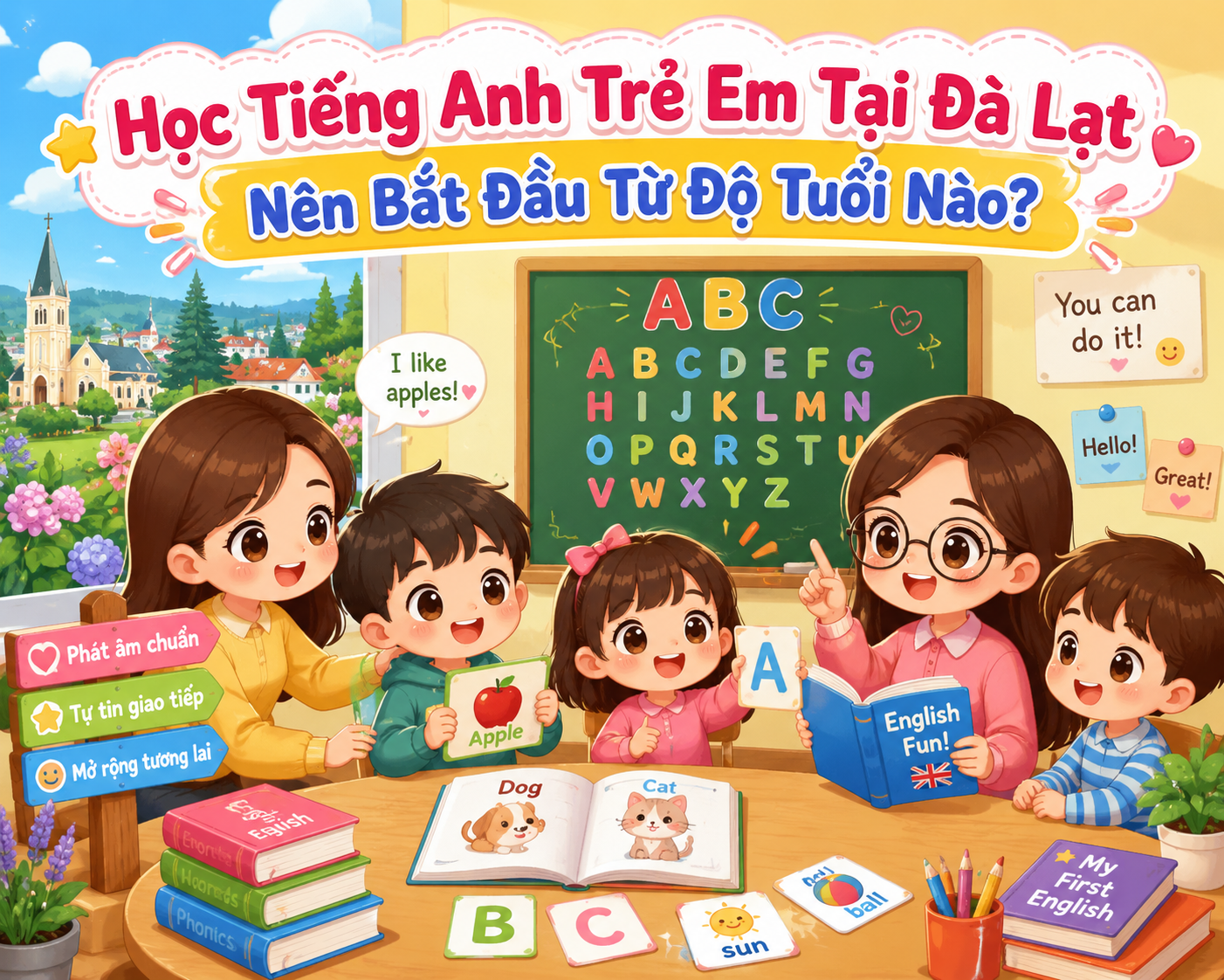 Học tiếng Anh trẻ em tại Đà Lạt cho bé từ 3 đến 10 tuổi