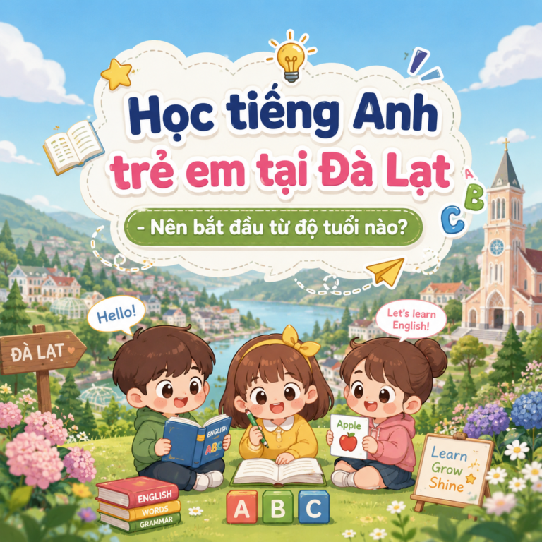 Học tiếng Anh trẻ em Đà Lạt: Lộ trình vàng từ 3 tuổi [Mới 2026]