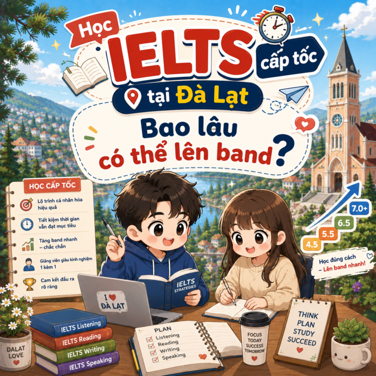 Học IELTS Cấp Tốc Đà Lạt – Bao Lâu Có Thể Lên Band?