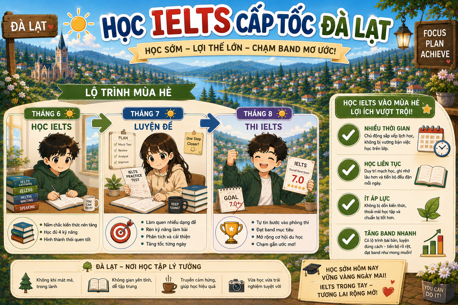 Lợi ích khi tham gia khóa IELTS hè tại Đà Lạt