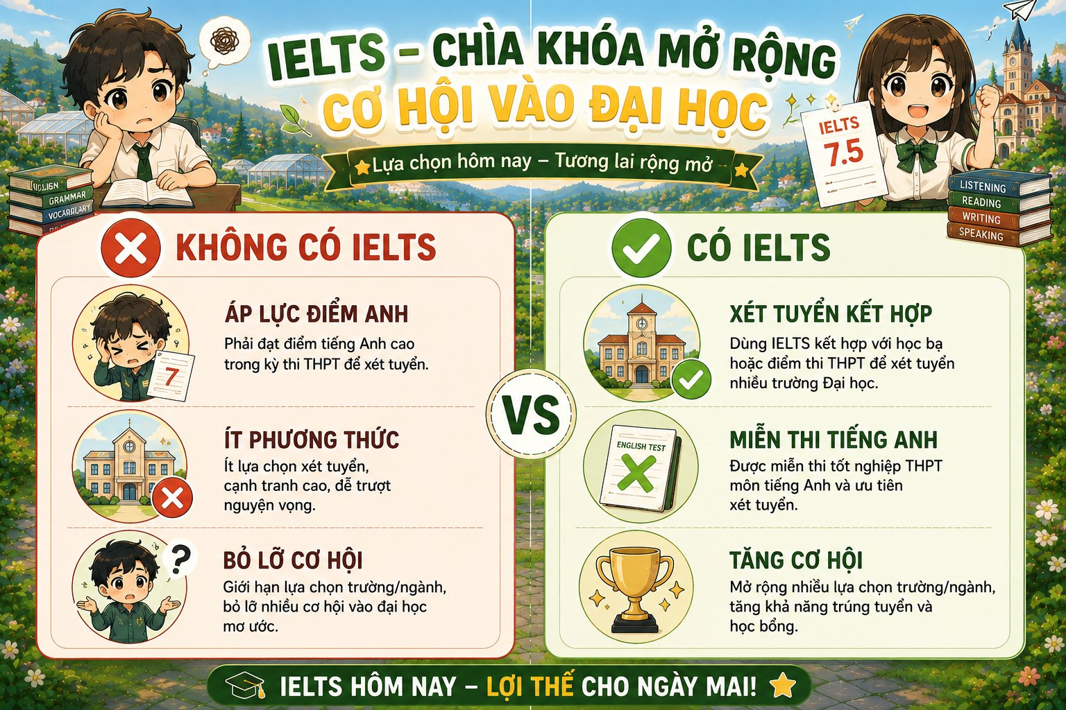 IELTS Giúp Học Sinh Tăng Cơ Hội Vào Đại Học