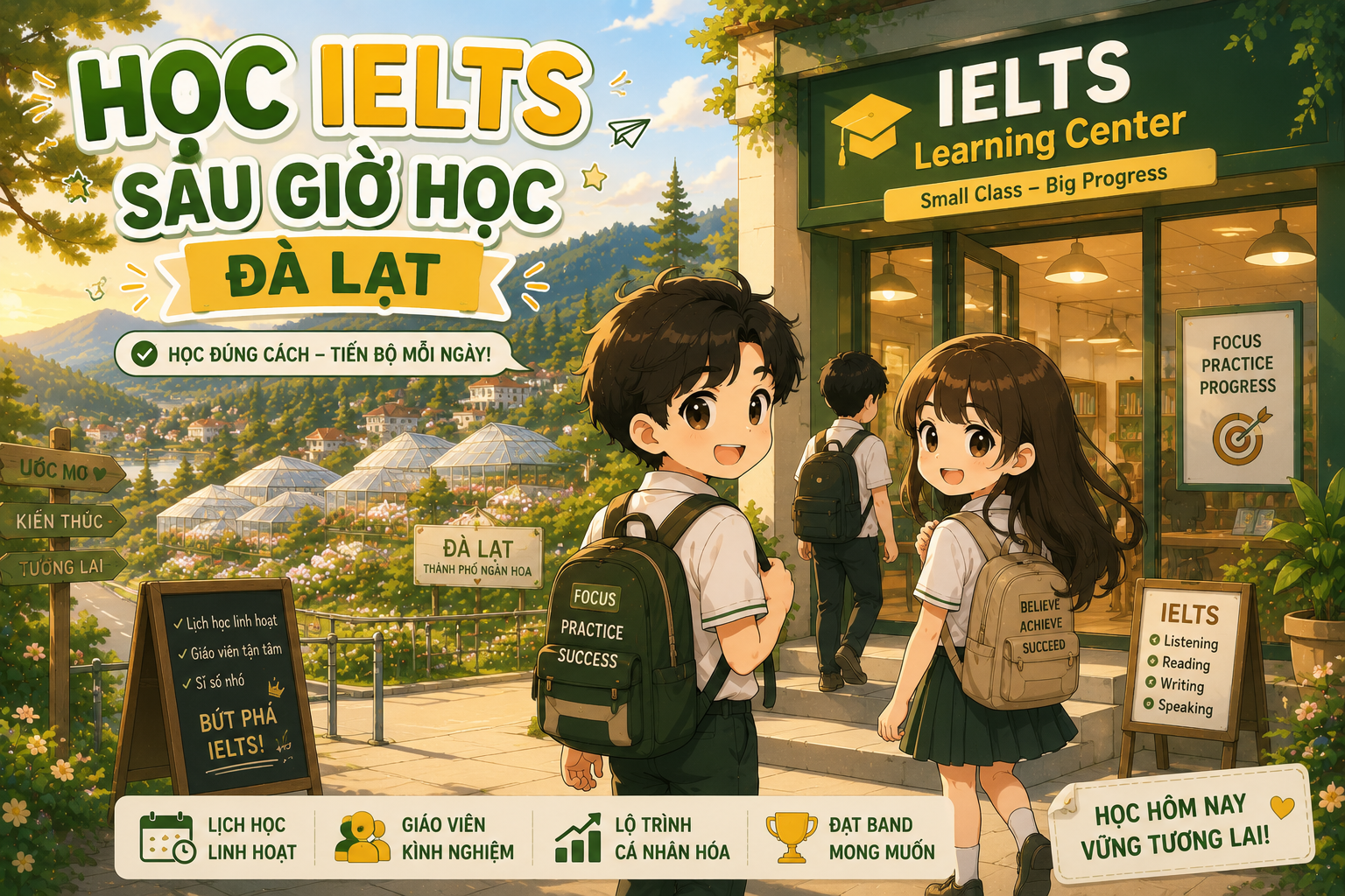 Lịch học IELTS sau giờ học tại Đà Lạt