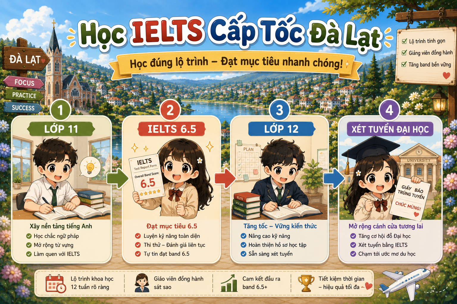 Timeline học IELTS lớp 11 giúp đạt IELTS 6.5 trước kỳ xét tuyển đại học