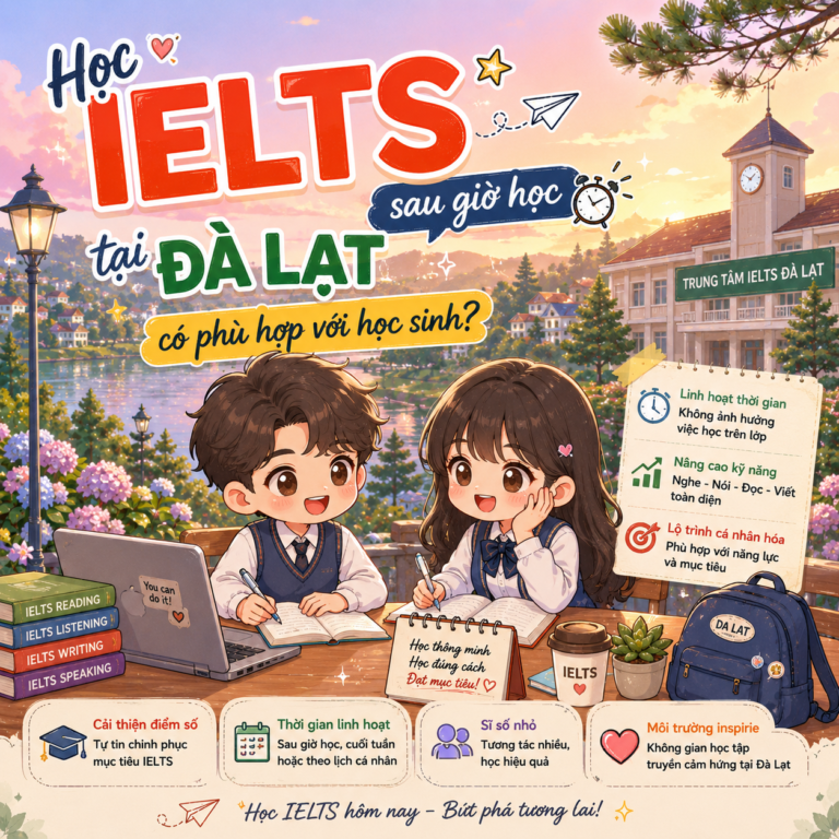 Học IELTS sau giờ học tại Đà Lạt có phù hợp với học sinh?