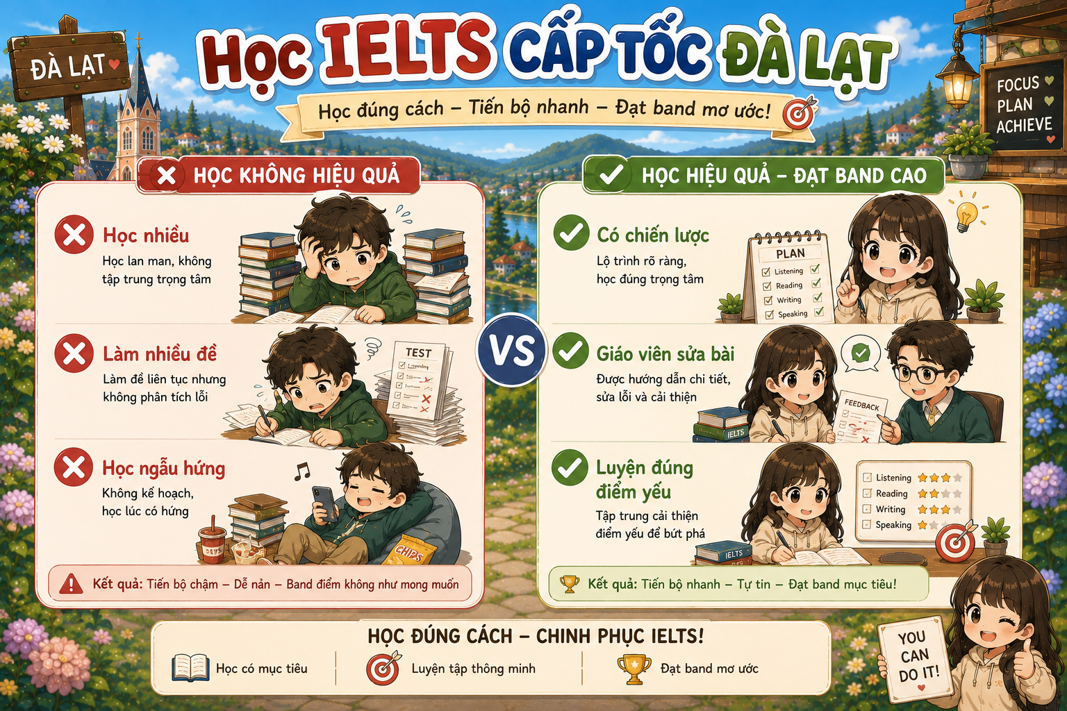 Chiến lược học IELTS 7.0 hiệu quả thay vì chỉ học chăm chỉ