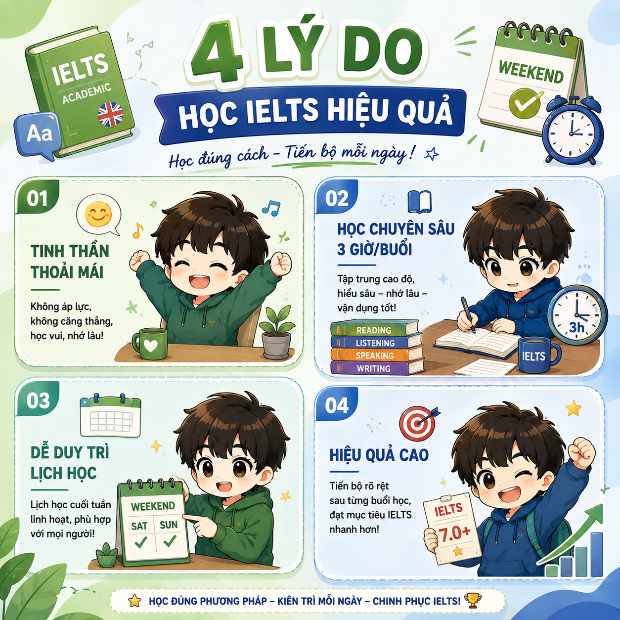 Lợi ích của khóa học IELTS cuối tuần tại Đà Lạt