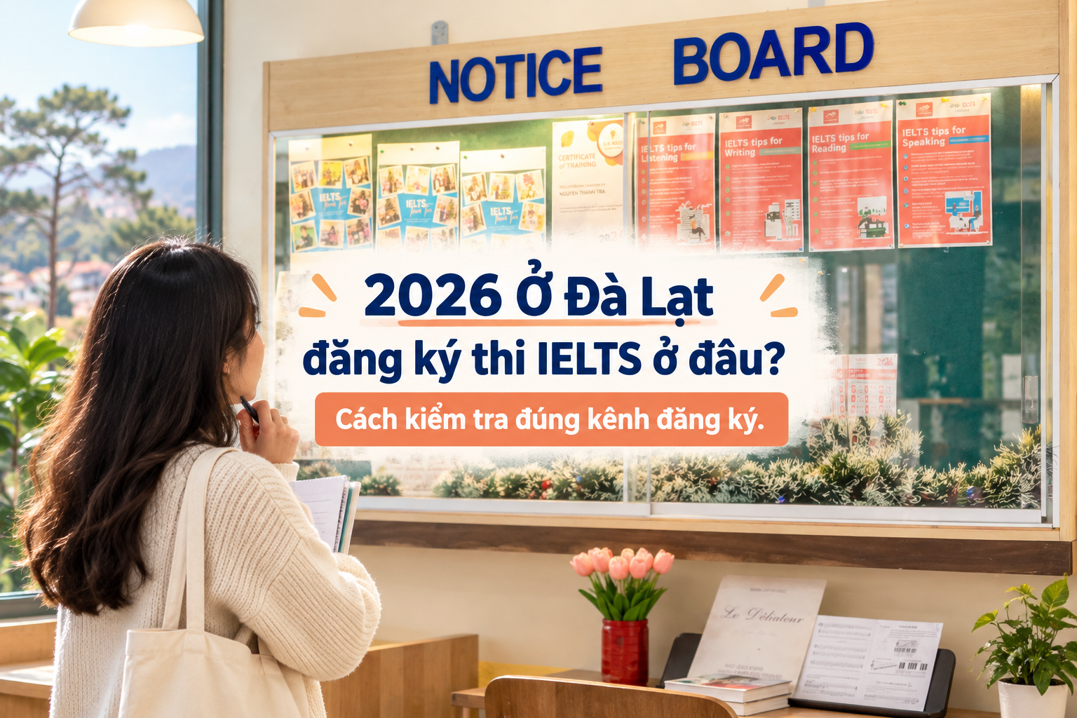 2026 Ở Đà Lạt đăng ký thi IELTS ở đâu? Cách kiểm tra đúng kênh đăng ký