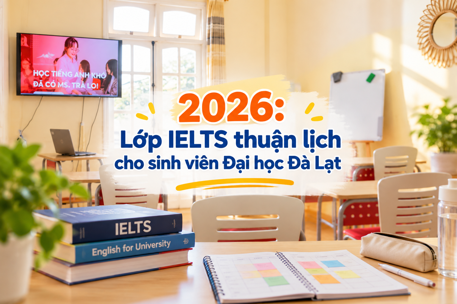 2026: Lớp IELTS thuận lịch cho sinh viên Đại học Đà Lạt