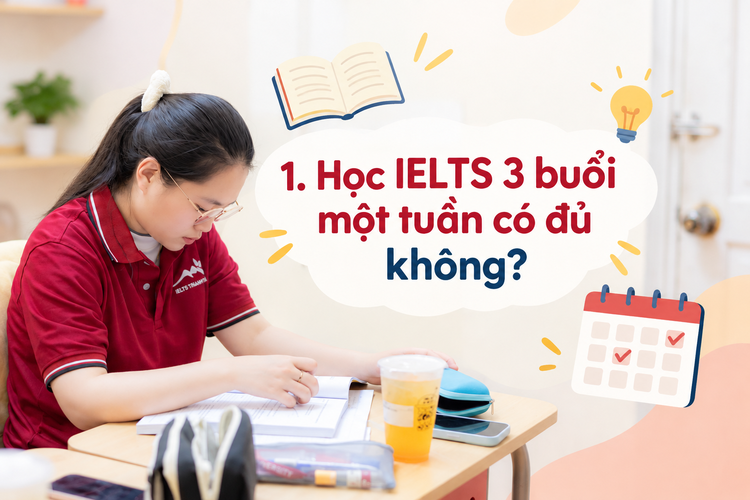 Học IELTS 3 buổi một tuần có đủ không? Cách phân bổ giờ học và tự ôn