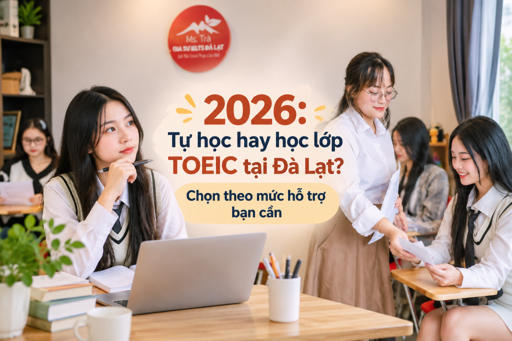 2026: Tự học hay học lớp TOEIC tại Đà Lạt? Chọn theo mức hỗ trợ bạn cần