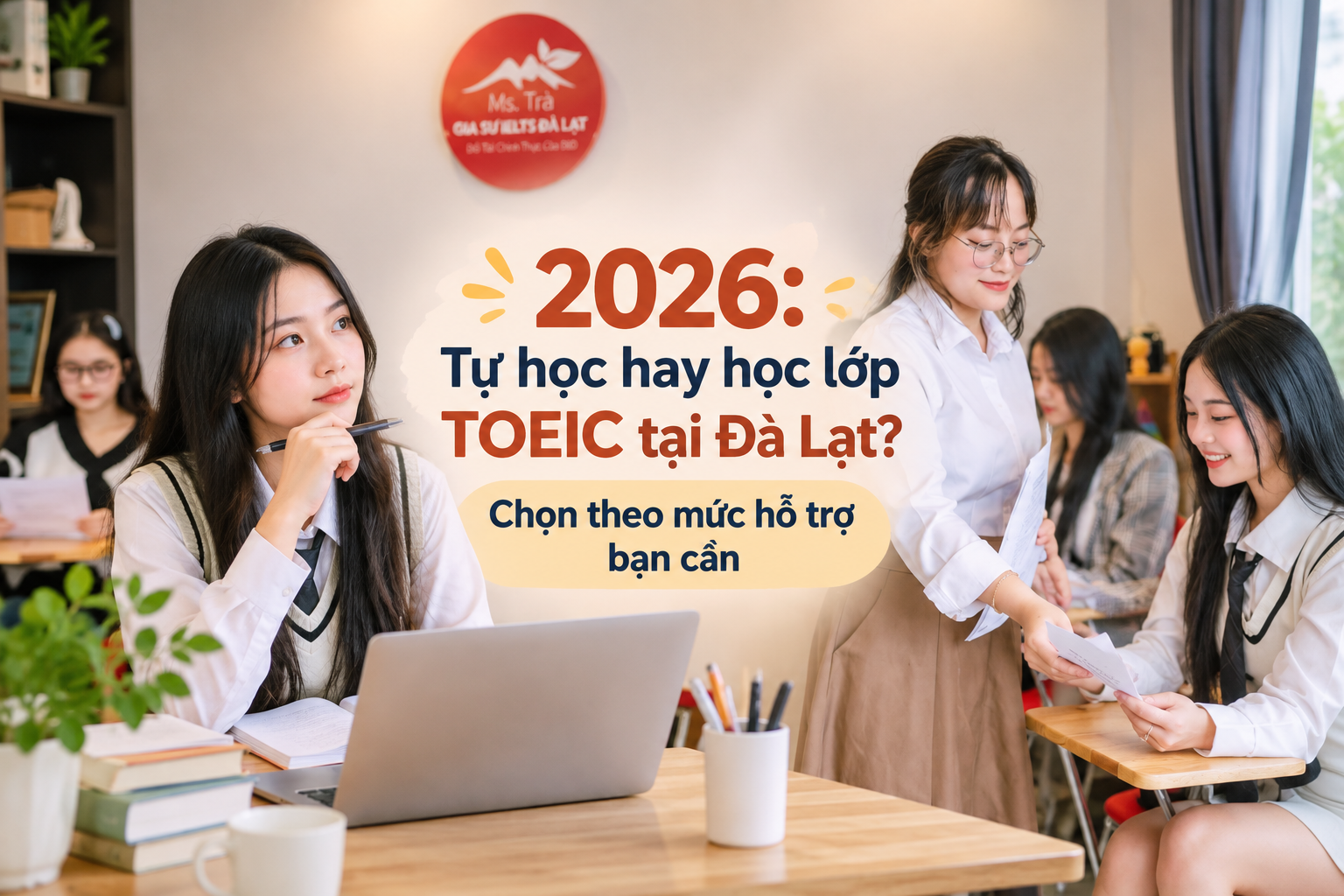 2026: Tự học hay học lớp TOEIC tại Đà Lạt? Chọn theo mức hỗ trợ bạn cần