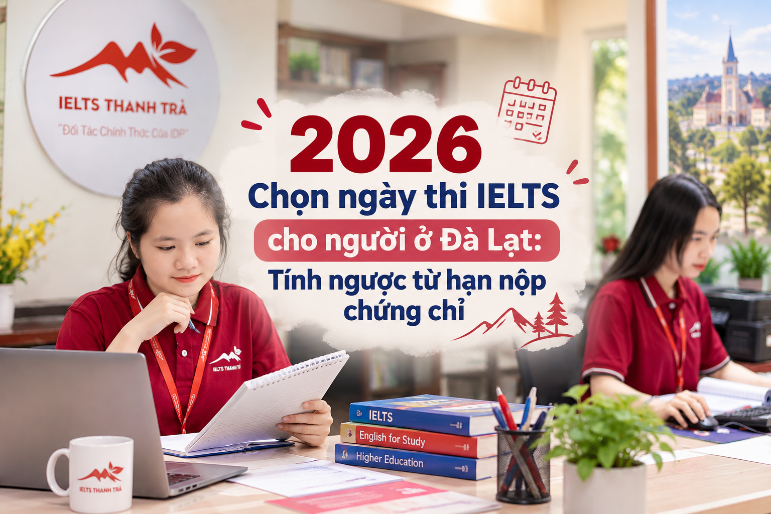2026 Chọn ngày thi IELTS cho người ở Đà Lạt: Tính ngược từ hạn nộp chứng chỉ