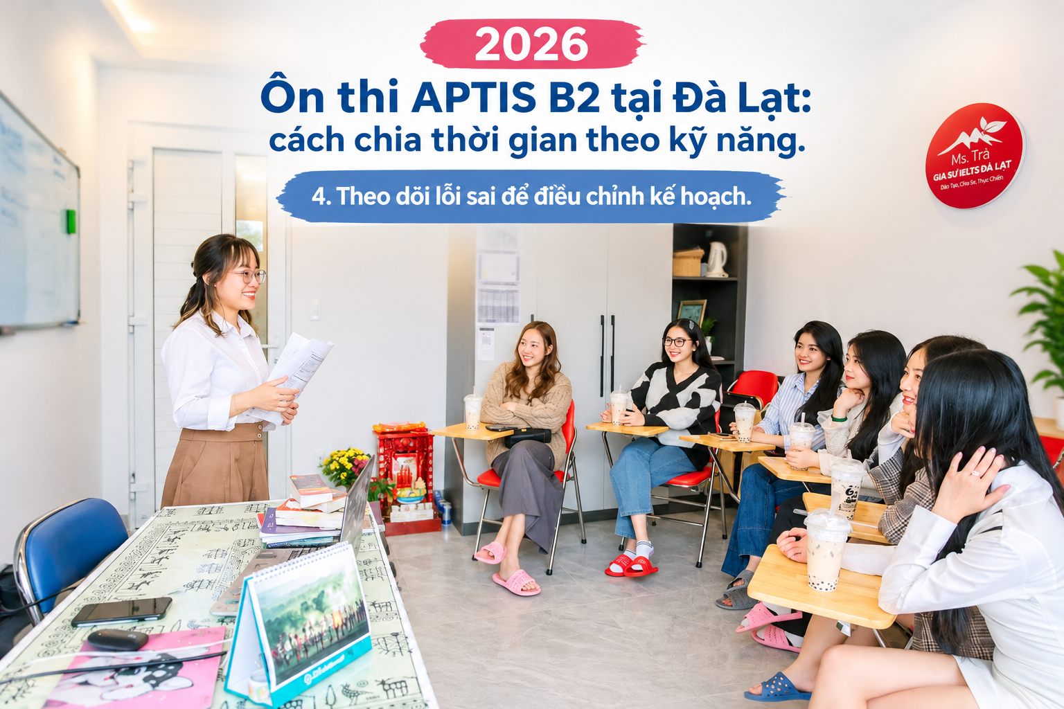 2026 Ôn thi APTIS B2 tại Đà Lạt: cách chia thời gian theo kỹ năng